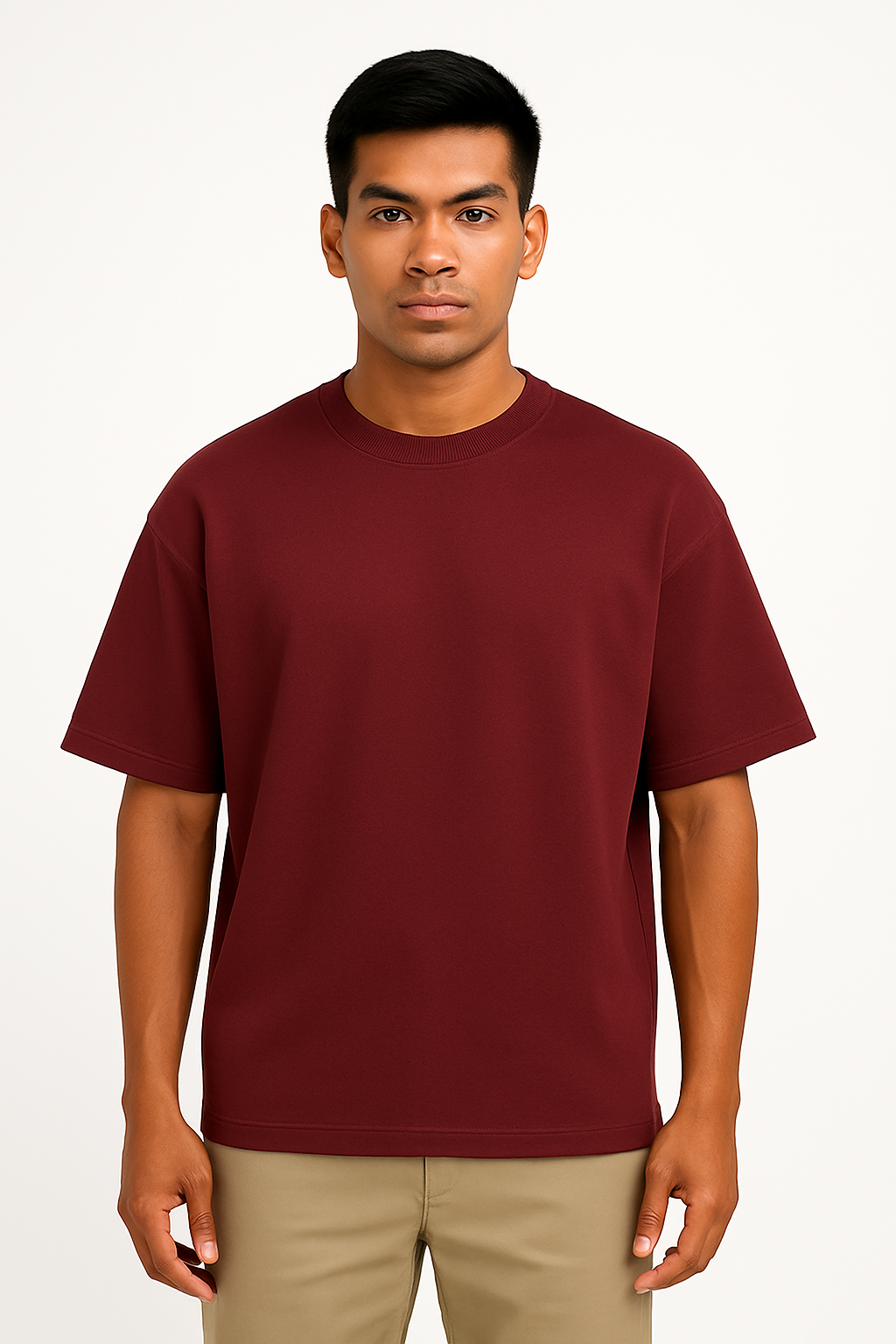 Men’s Oversized Drop-Shoulder T-Shirt – 240 GSM French Terry Cotton
