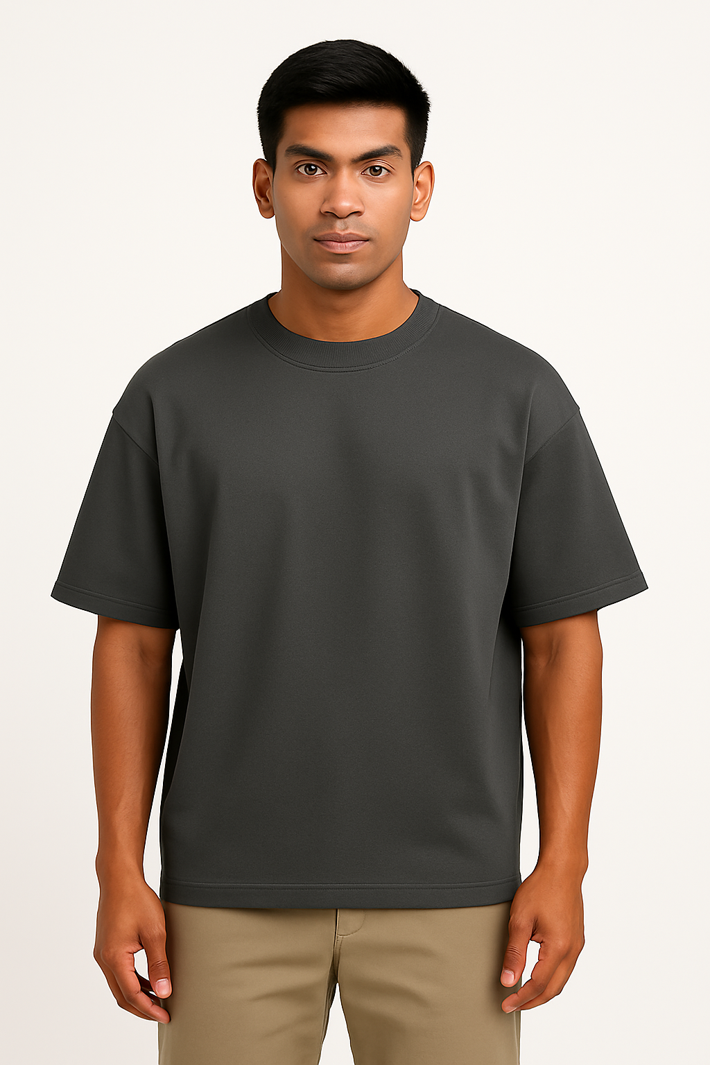 Men’s Oversized Drop-Shoulder T-Shirt – 240 GSM French Terry Cotton