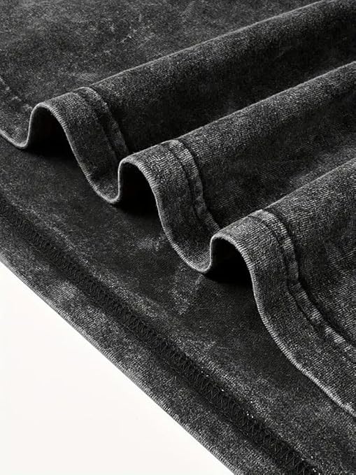 Acid Wash Oversized Drop-Shoulder T-Shirt | 240 GSM Premium French Terry Cotton | Streetwear Fit