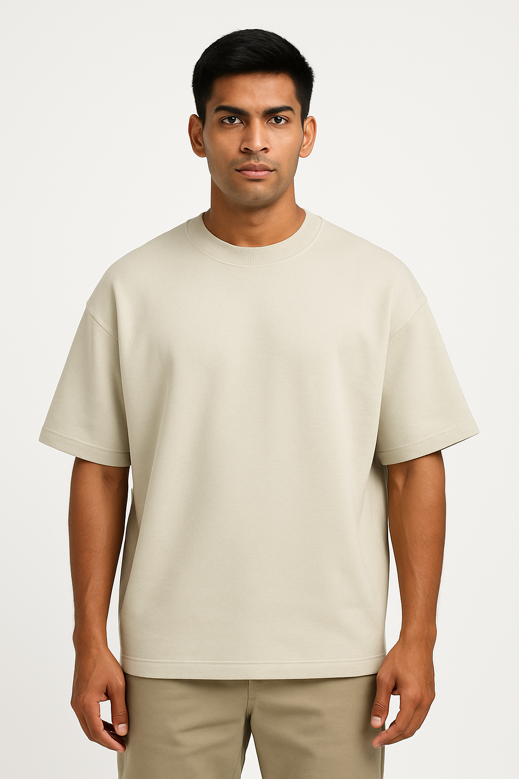Men’s Oversized Drop-Shoulder T-Shirt – 240 GSM French Terry Cotton