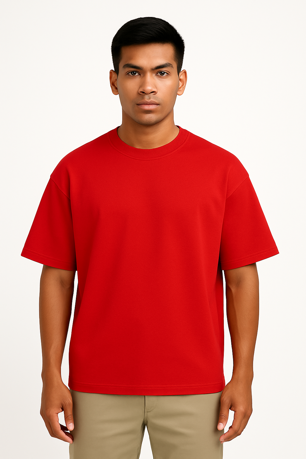 Men’s Oversized Drop-Shoulder T-Shirt – 240 GSM French Terry Cotton