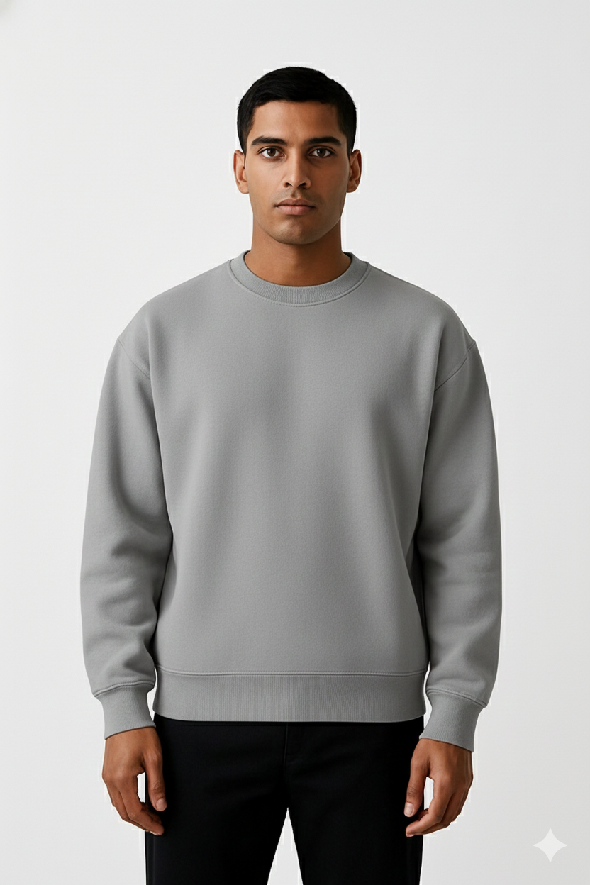 Premium Regular Fit Sweatshirt – 320 GSM Heavyweight Cotton | Unisex