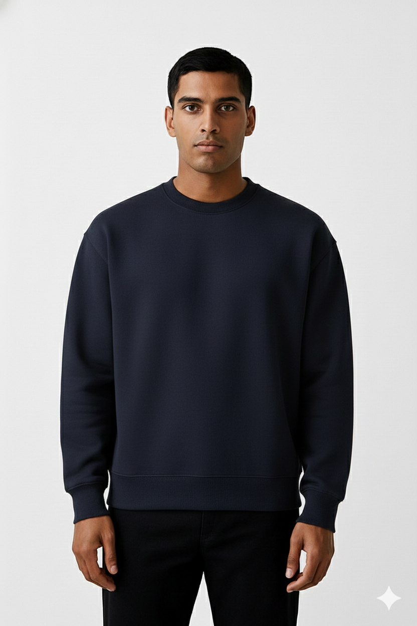 Premium Regular Fit Sweatshirt – 320 GSM Heavyweight Cotton | Unisex
