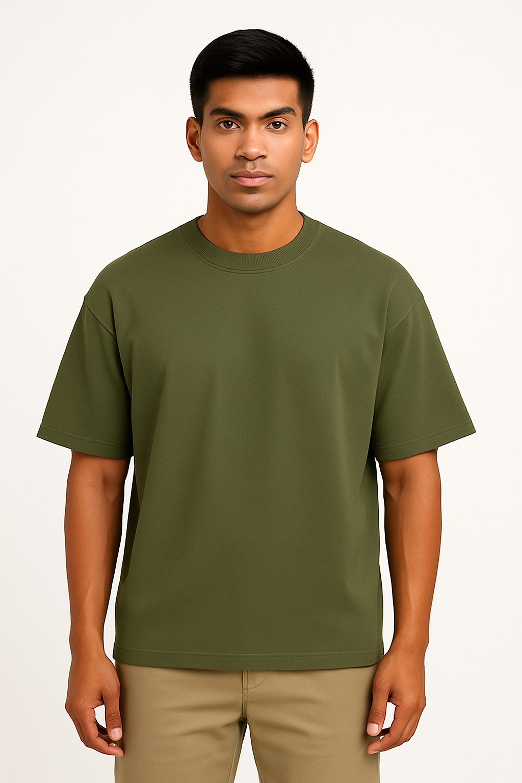 Men’s Oversized Drop-Shoulder T-Shirt – 240 GSM French Terry Cotton