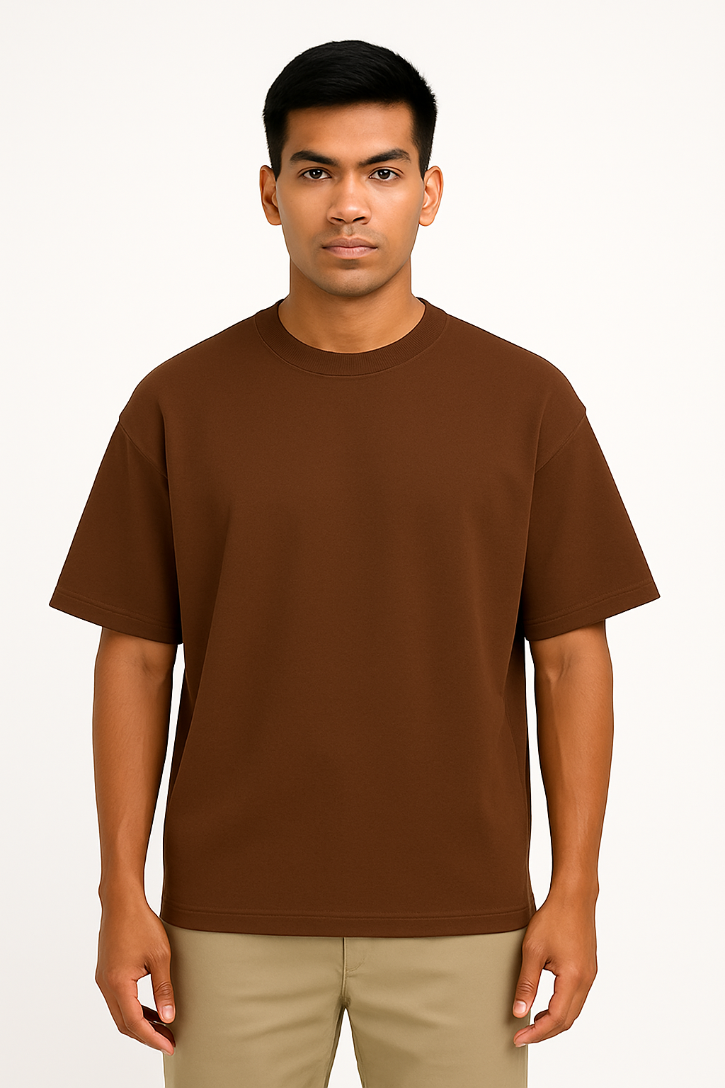 Men’s Oversized Drop-Shoulder T-Shirt – 240 GSM French Terry Cotton