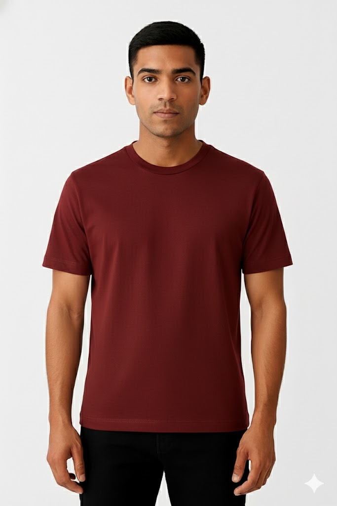 Men’s Premium Regular Fit Cotton T-Shirt | 180 GSM | Everyday Essential