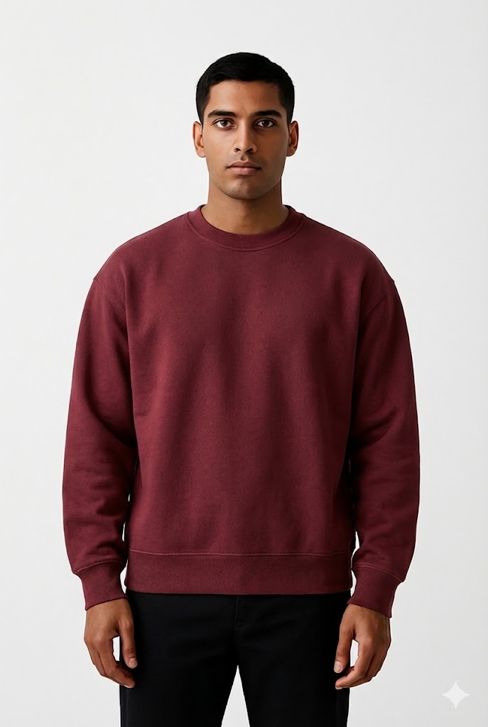 Premium Regular Fit Sweatshirt – 320 GSM Heavyweight Cotton | Unisex