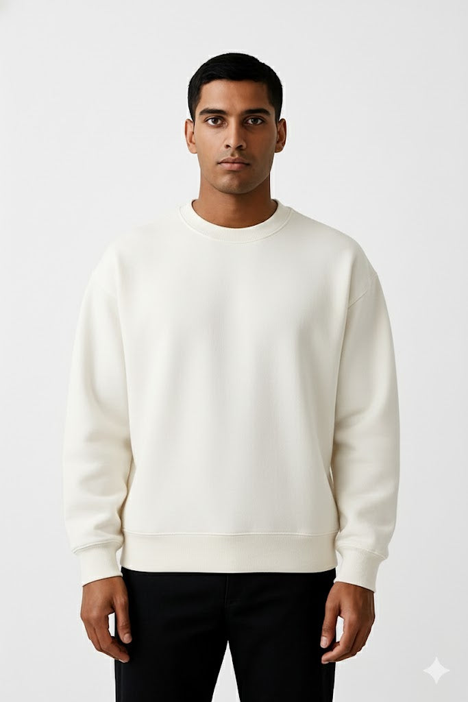 Premium Regular Fit Sweatshirt – 320 GSM Heavyweight Cotton | Unisex