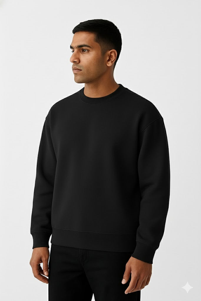 Premium Regular Fit Sweatshirt – 320 GSM Heavyweight Cotton | Unisex